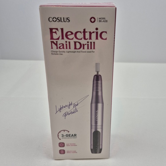 COSULUS Electric Nail Drill Machine Portable Rechargeable Nail File Drill - Picture 1 of 4